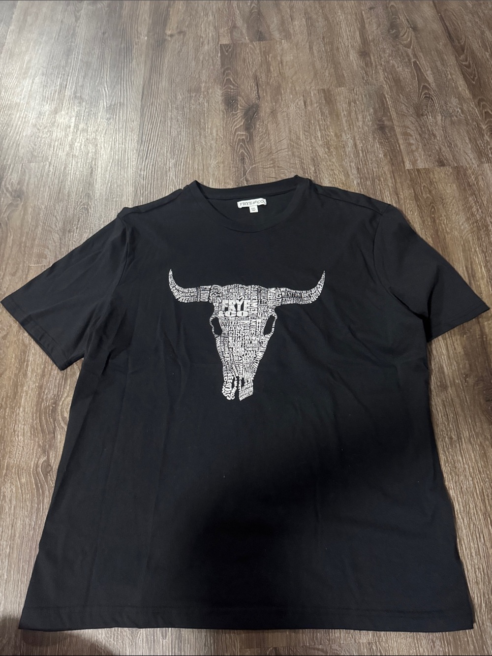 Frye &Co Black Graphic Bull Skull Tee - Men
